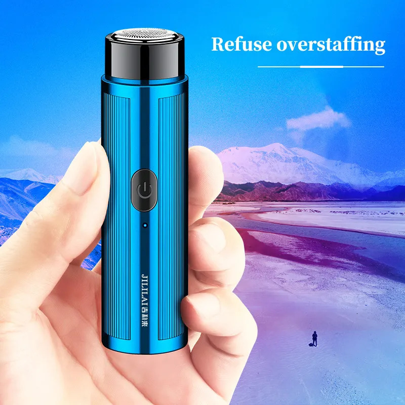 Razors Blades Men's Mini Electric Shaver Automatic Razor Trimmer Portable Beard Knife Shaver Rechargeable Razor Travel Car Mini Shaver 231011