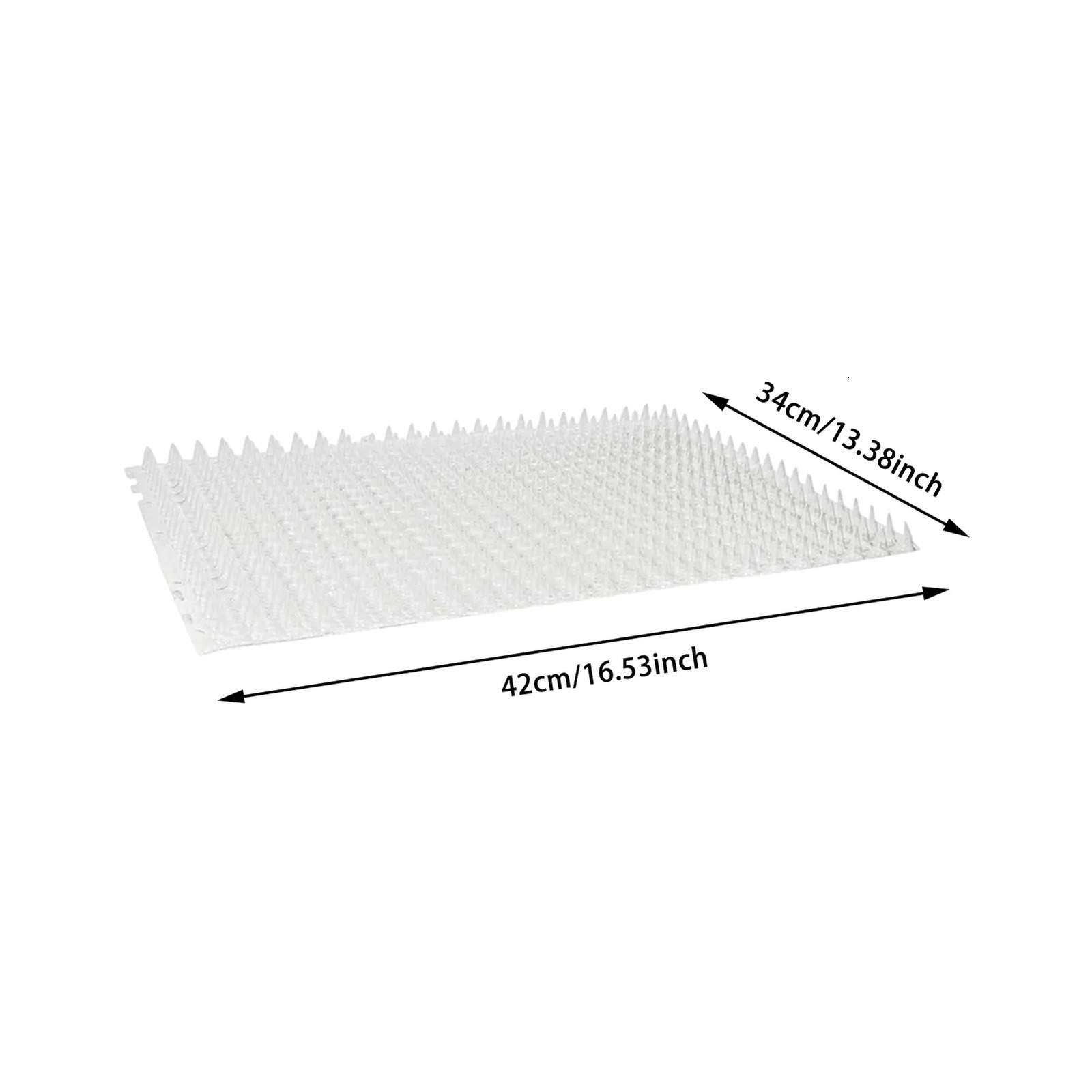 Cat Beds Furniture 6PCS Transparent Cat Repellent Mat Garden/Indoor Anti-Cat Dogs Prickle Strips Plastic Spike Thorn Pet Deterrent Mats with Spikes 23