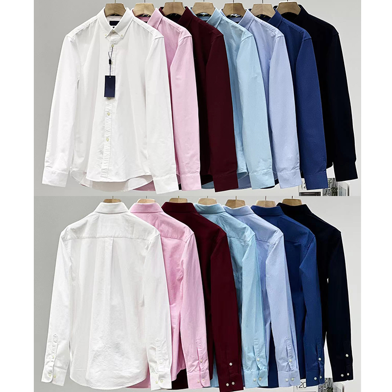 Ralph Designer Mens Casual Shirts Rl Pony Mens Paul Polos Tshirts Dress Big Horse Embroidery Logo Business Clothes Long Sleeve Slim Lapel Tees Laurens Size M-3XL