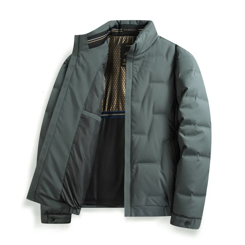 Men's Down Parkas Standing Collar Jacket Winter Youth Business Casual Warmth and Fashion 231010