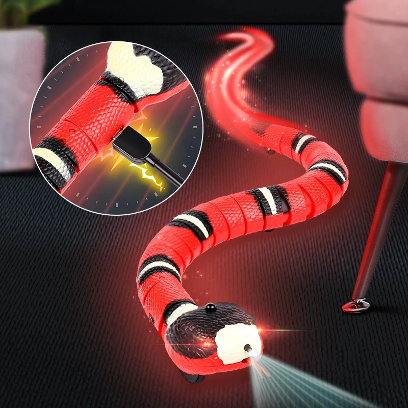Cat Toys Smart Sensing Snake Interactive Cat Toys Automatic Cats Toys USB Charging Accessories Kitten Toys For Pet Dogs Game Play Toy 231011