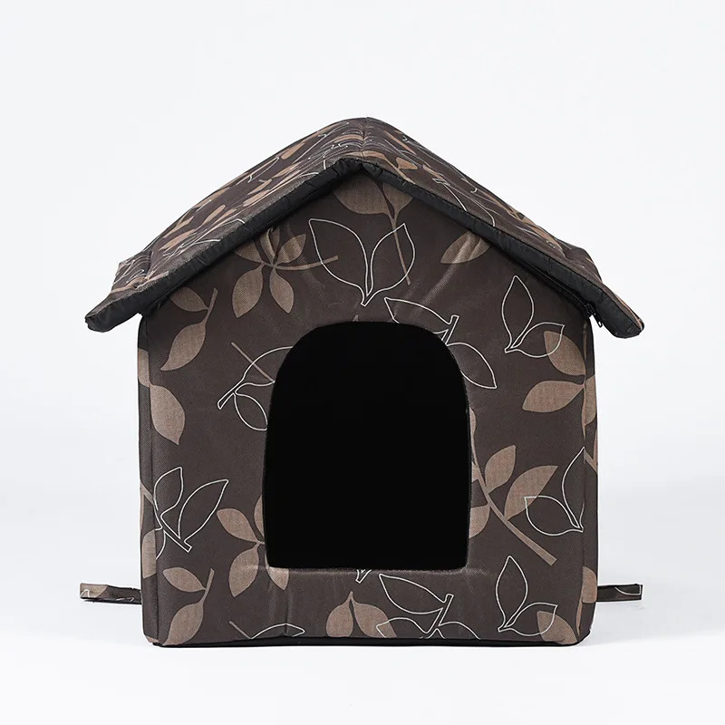 Cat Beds Furniture Foldable Cat House Outdoor Waterproof Pet House for Small Dogs Kitten Puppy Cave Nest with Pets Pad Dog Cat Bed Tent Supplies 23101
