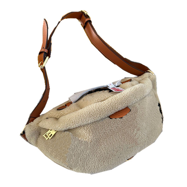 Designer Women's Lamb Wool Fashion Classic Men's Multifunctional Large Capacity Waistpack Trendy bag