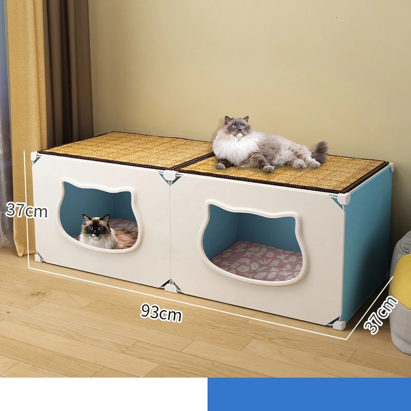 Cat Beds Furniture Cat Hiding House Large Space Detachable Comfortable Room Bed Small Dog Nest Cave Cats Pet Accessories 231011