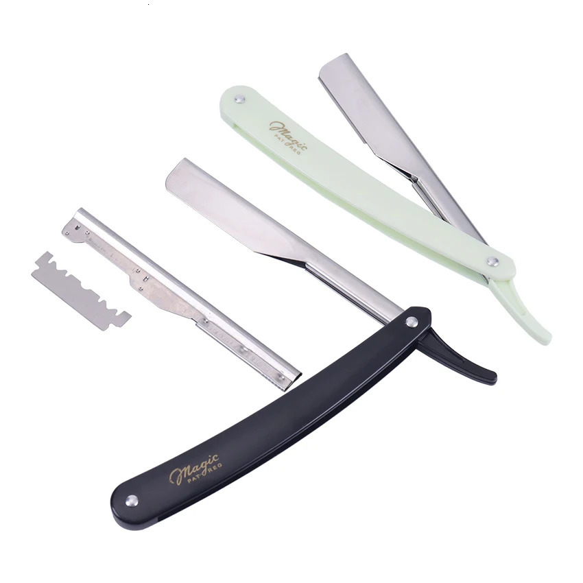 Razors Blades Men'S Shaver Straight Edge Barber Razor Knives Manual Beard Shaving And Care Replaceable Blades Shavette Gift For Men 231011