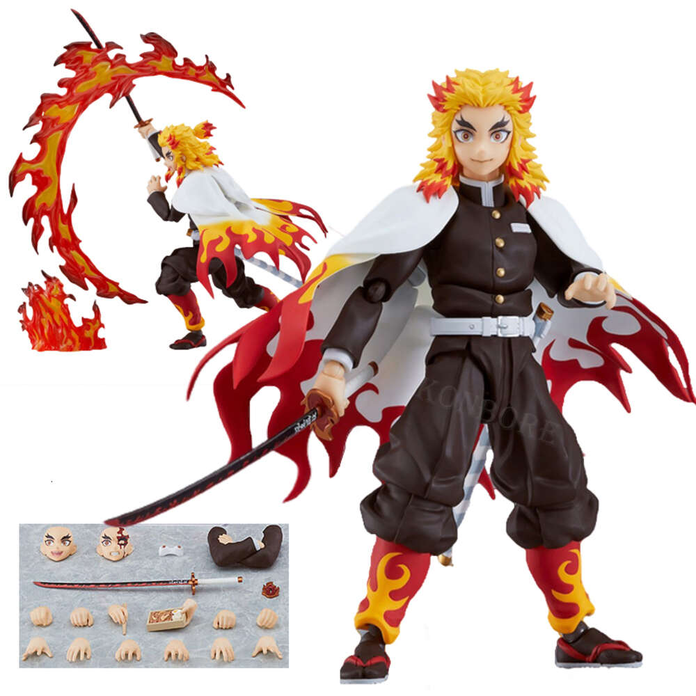 Mascot Costumes 14cm Figma #553 Demon Slayer Anime Figure Kyojuro Rengoku Kimetsu No Yaiba Action Figure 508-dx Nezuko Figurine Model Doll Toys