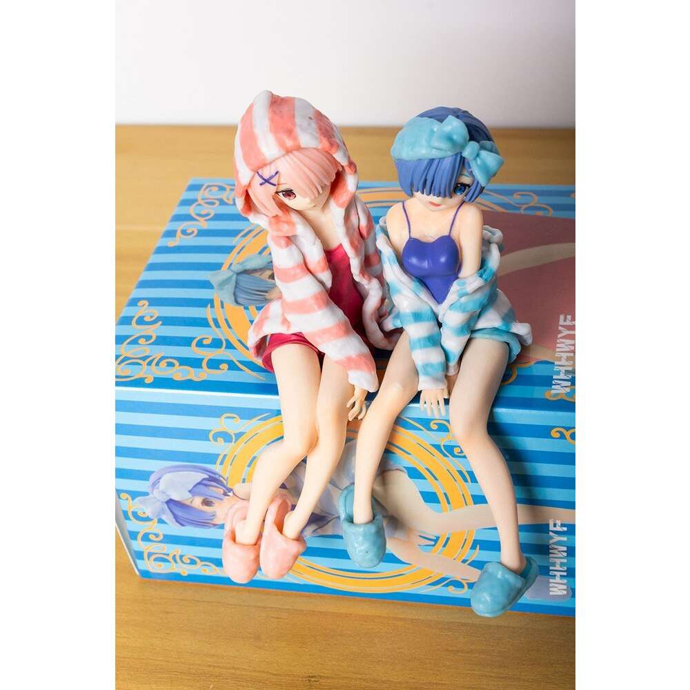 Mascot Costumes 14cm Noodle Stopper Anime Figure Re Zero Starting Life in Another World Rem Ram Action Figure Ram Rem Home Clothes Figurine Toys