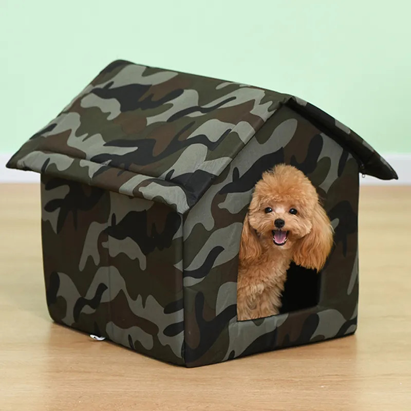 Cat Beds Furniture Foldable Cat House Outdoor Waterproof Pet House for Small Dogs Kitten Puppy Cave Nest with Pets Pad Dog Cat Bed Tent Supplies 23101