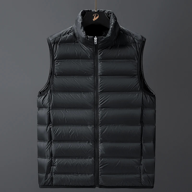 Men's Vests Men Winter Ultralight Classic Warm Down Sleeveless Jacket Vest Waistcoat Autumn Casual Outwear White Duck 8XL 231011