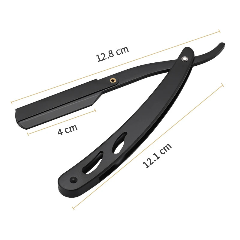 Razors Blades Men Shaving Barber Tools Hair Razor and Blades Antique Black Folding Shaving Knife Stainless Steel Straight razor Holder 231011