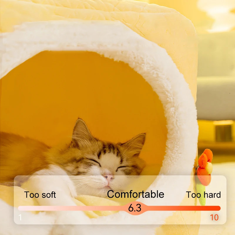 Cat Beds Furniture Warm Winter Cat Nest Square Portable Cat Dog House Comfortable Breathable Deep Sleep Pet Nest for Small Medium Cat Pet Supplies 231