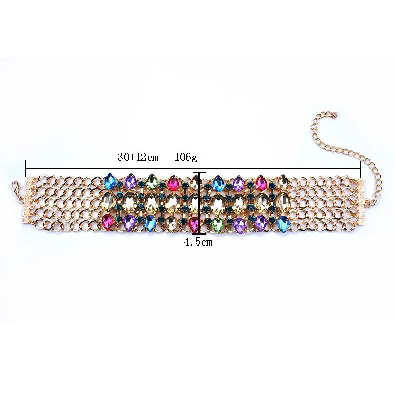 Chokers Costume Jewellery Multi Strand Tennis Gemstone Crystal Statement y Choker Necklace for Women Collar Gargantilla 231010