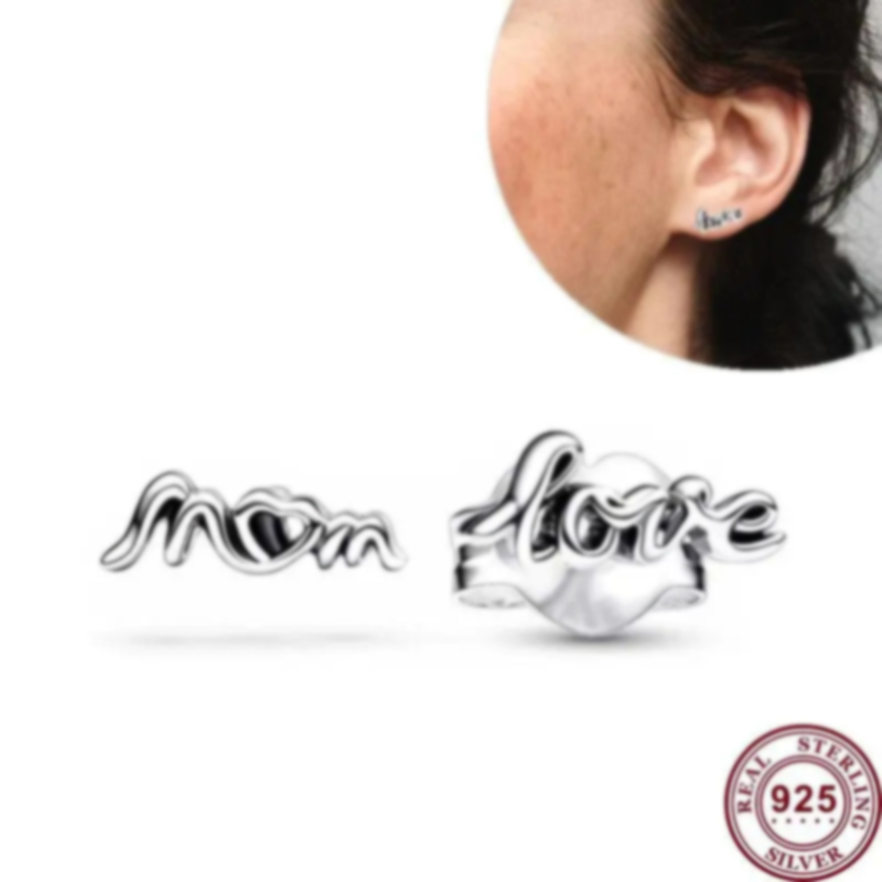 New Silver Shining Flying Swallow Set Love Heart S925 Snake Women's Mother's Day Earrings Festival DIY Charm Jewelry
