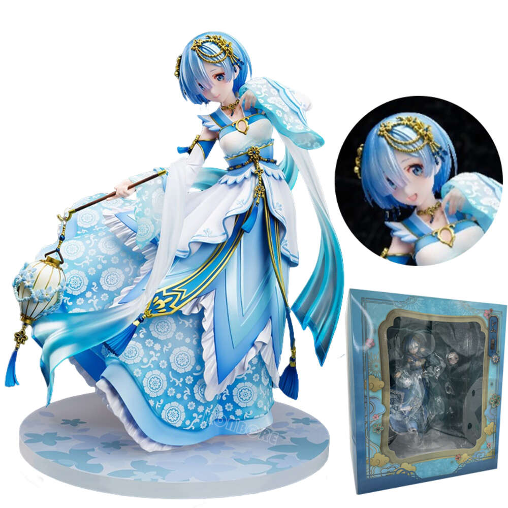 Mascot Costumes 26cm Rem Hanfu Sexy Anime Figure Re:zero -starting Life in Another World Rem Ram Action Figure Collection Model Doll Toys Gifts