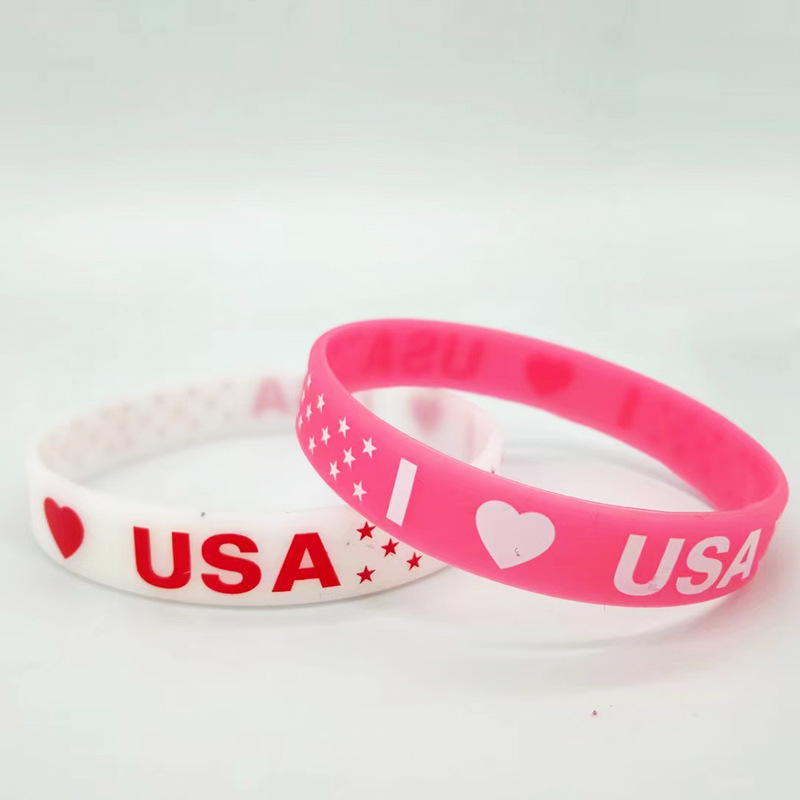 USA Thin Blue Line American Flag Bracelets Silicone Wristband