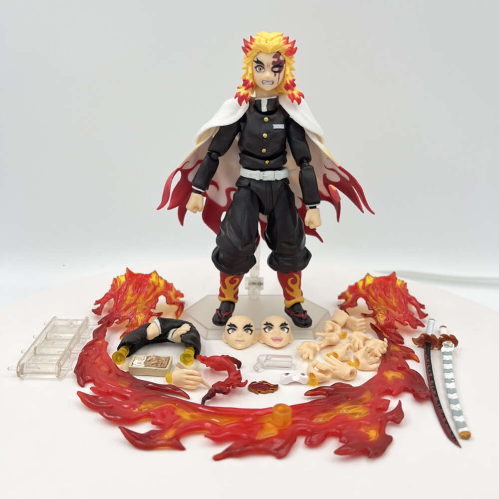 Mascot Costumes 14cm Figma #553 Demon Slayer Anime Figure Kyojuro Rengoku Kimetsu No Yaiba Action Figure 508-dx Nezuko Figurine Model Doll Toys