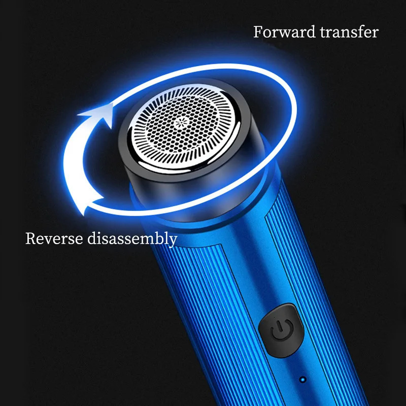 Razors Blades Men's Mini Electric Shaver Automatic Razor Trimmer Portable Beard Knife Shaver Rechargeable Razor Travel Car Mini Shaver 231011