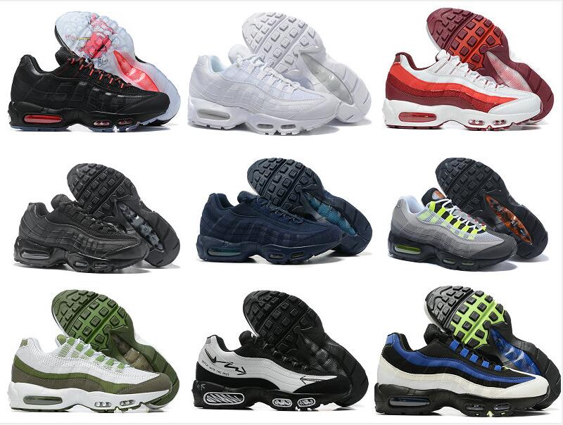40Color only With Box 95s Running Shoes 95 Triple Black White Red Mens Running shoes size 7-12