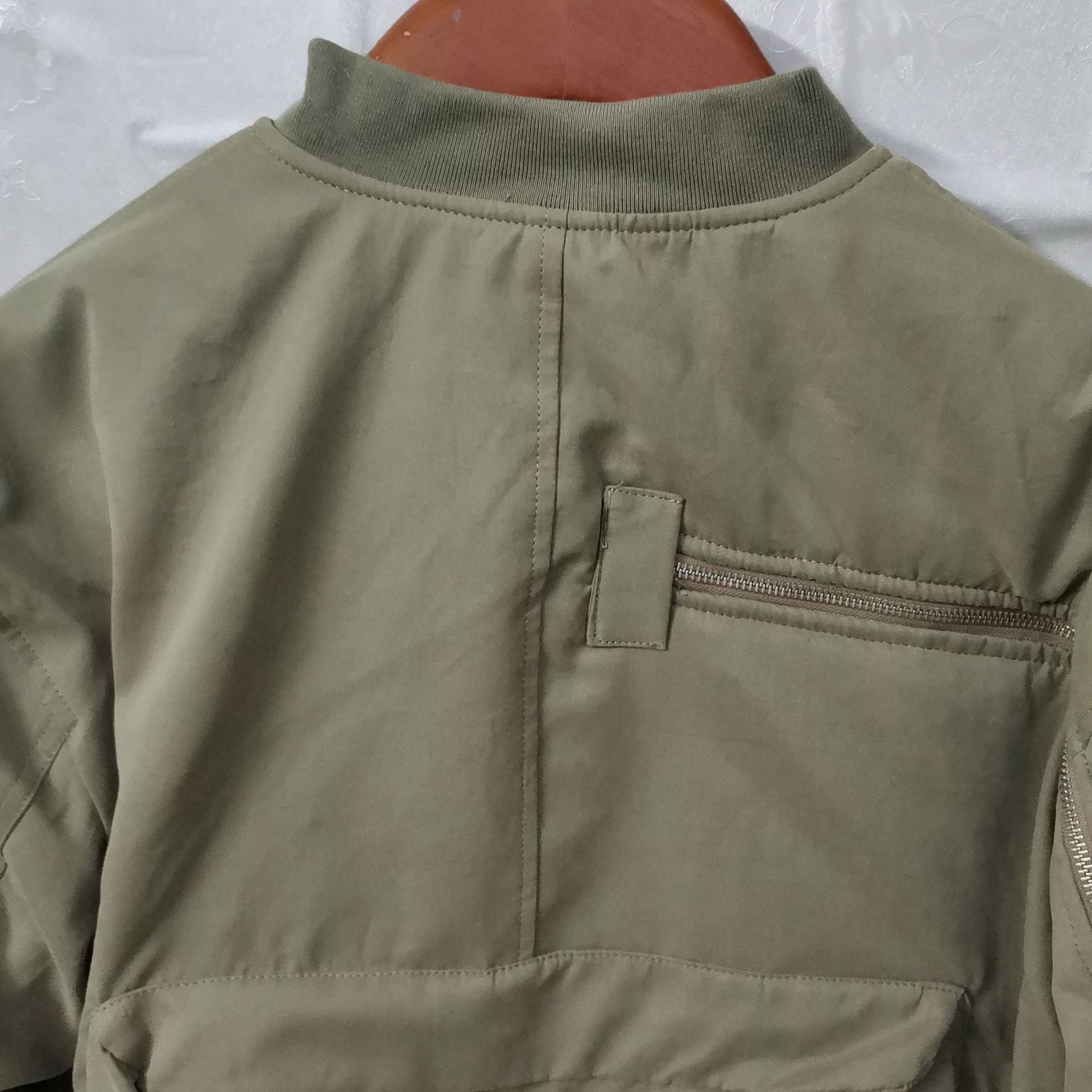 GRAILZ Pocket Flight Jacket Casual Loose Zippered Jacket Cotton Jacket Men Bomber Zipper Cotton Jacket for Men