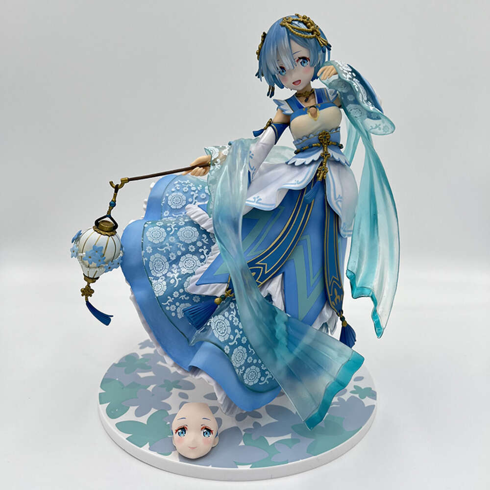 Mascot Costumes 26cm Rem Hanfu Sexy Anime Figure Re:zero -starting Life in Another World Rem Ram Action Figure Collection Model Doll Toys Gifts
