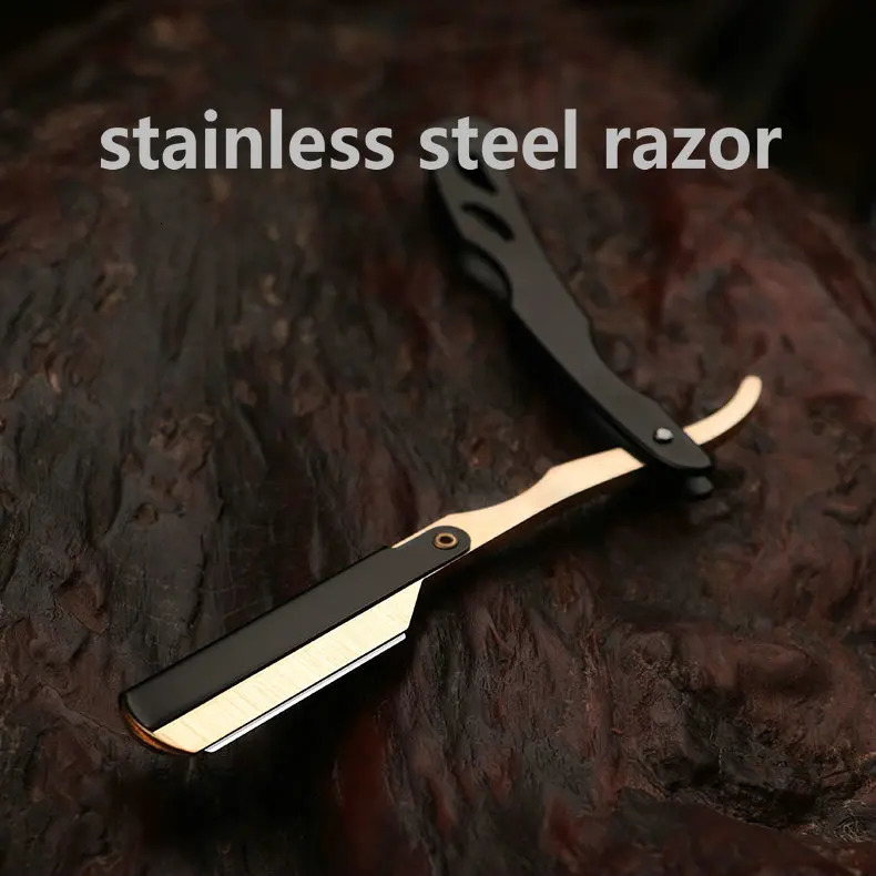 Razors Blades Professional Manual Shaver Straight Edge Stainless Steel Sharp Barber Razor Folding Shaving Beard Trimmer Cutter 231011