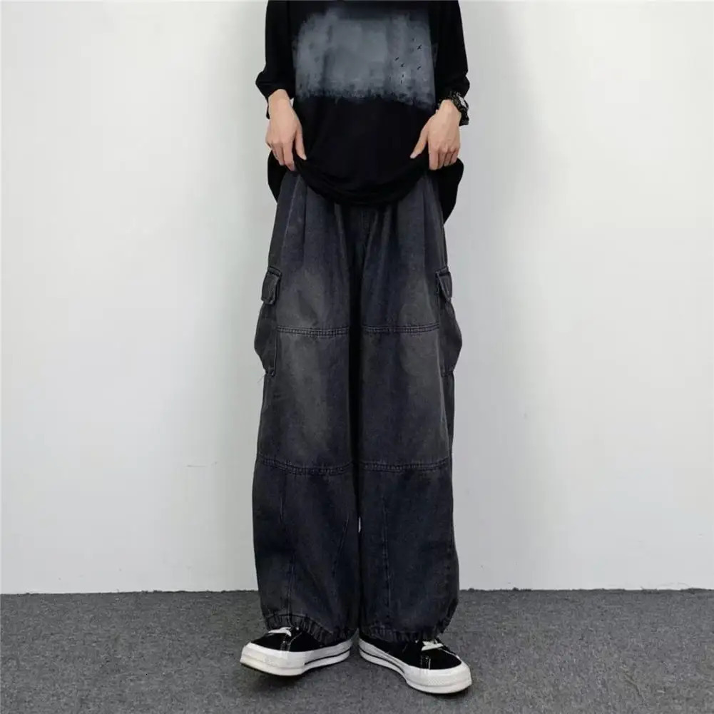 Men's Jeans Women Vintage Y2K Streetwear Baggy Cargo Jeans High Waisted Straight Wide Leg Pants Denim Trousers Fairy Grunge Alt Clothes 231011