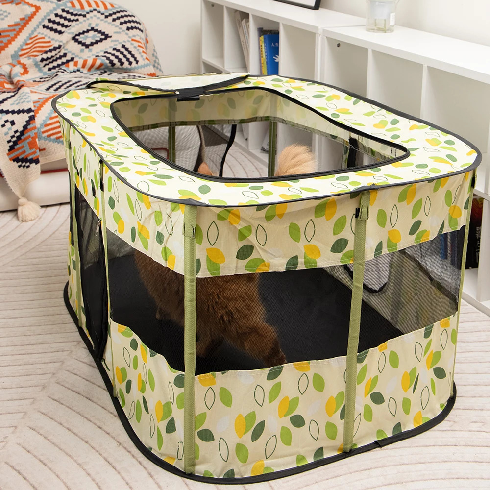 Cat Beds Furniture Cat's House Cat Bed Dog House Indoor Pet for Beds Cats Folding Kitten Tent Rabbit Space To Take Care of Pets Basket 231011
