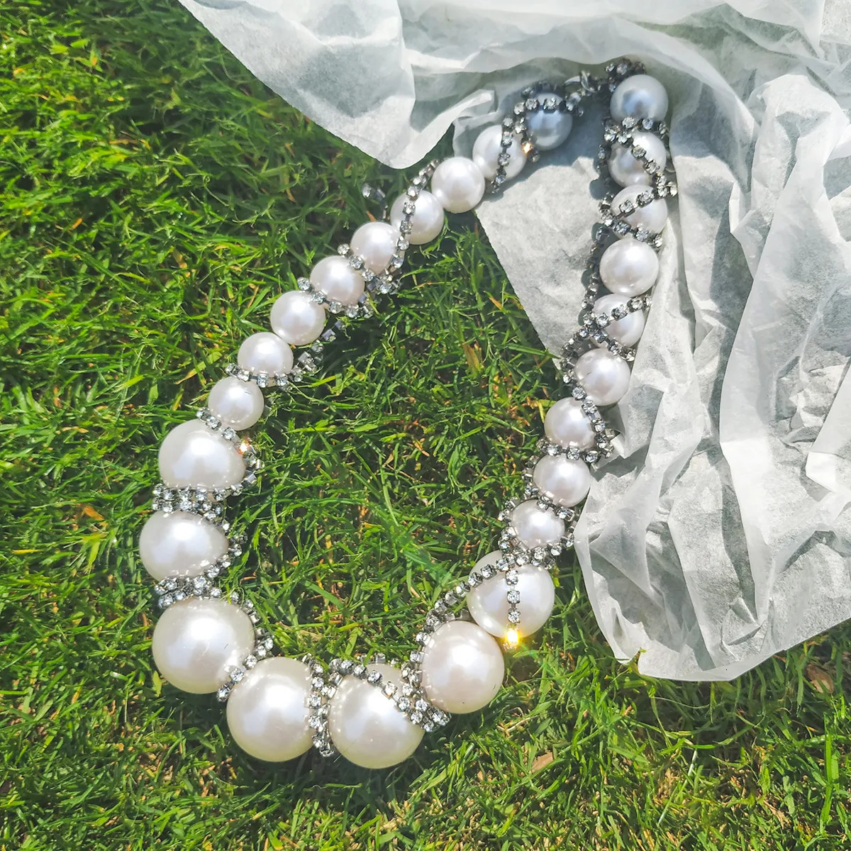 Chokers Vedawas Bright Artificial Pearl Necklace for Women Party 2023 Trend Jewelry 231010
