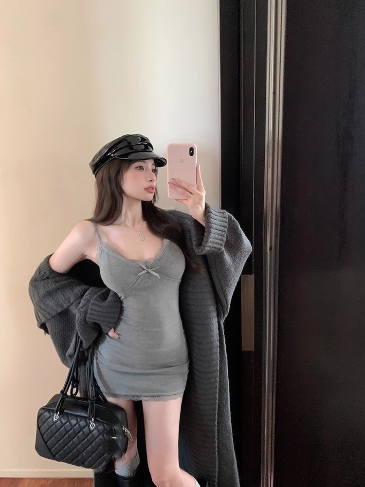 Womens warm thickening big turn down collar coarse wool knitted midi long sweater cardigan coat