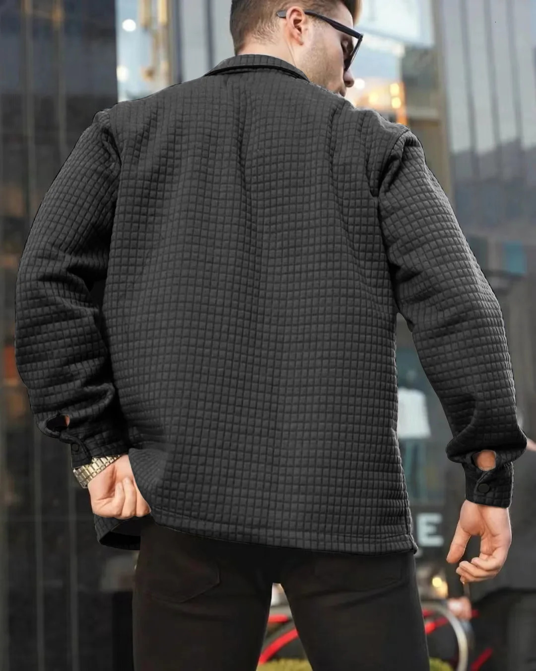 Men's Jackets Fashion Coat Plaid Lapel Casual White Jacket Autumn And Winter Solid Color Sports Outdoor Bomberiacket Man clothing 2023 231010