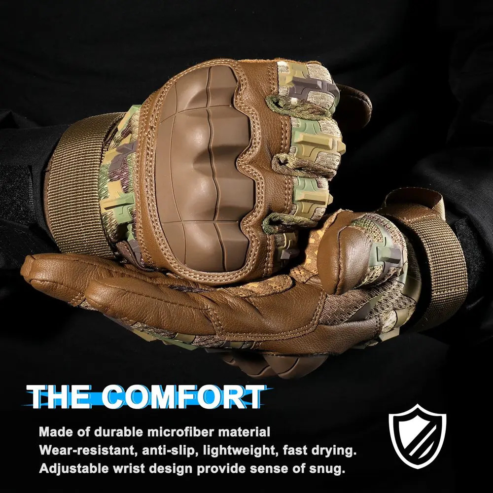 Five Fingers Gloves Tactical Full Finger Touch Screen Army Military PU Leather Combat Shooting Hunting Airsoft Work Protective Gear Men Women 231010