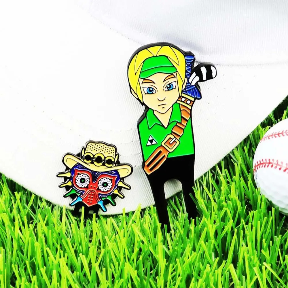 Other Golf Products Practical Divot Repair Tool Anti Scratch Durable Green Fork Creative Magnetic Cap Clip 231010