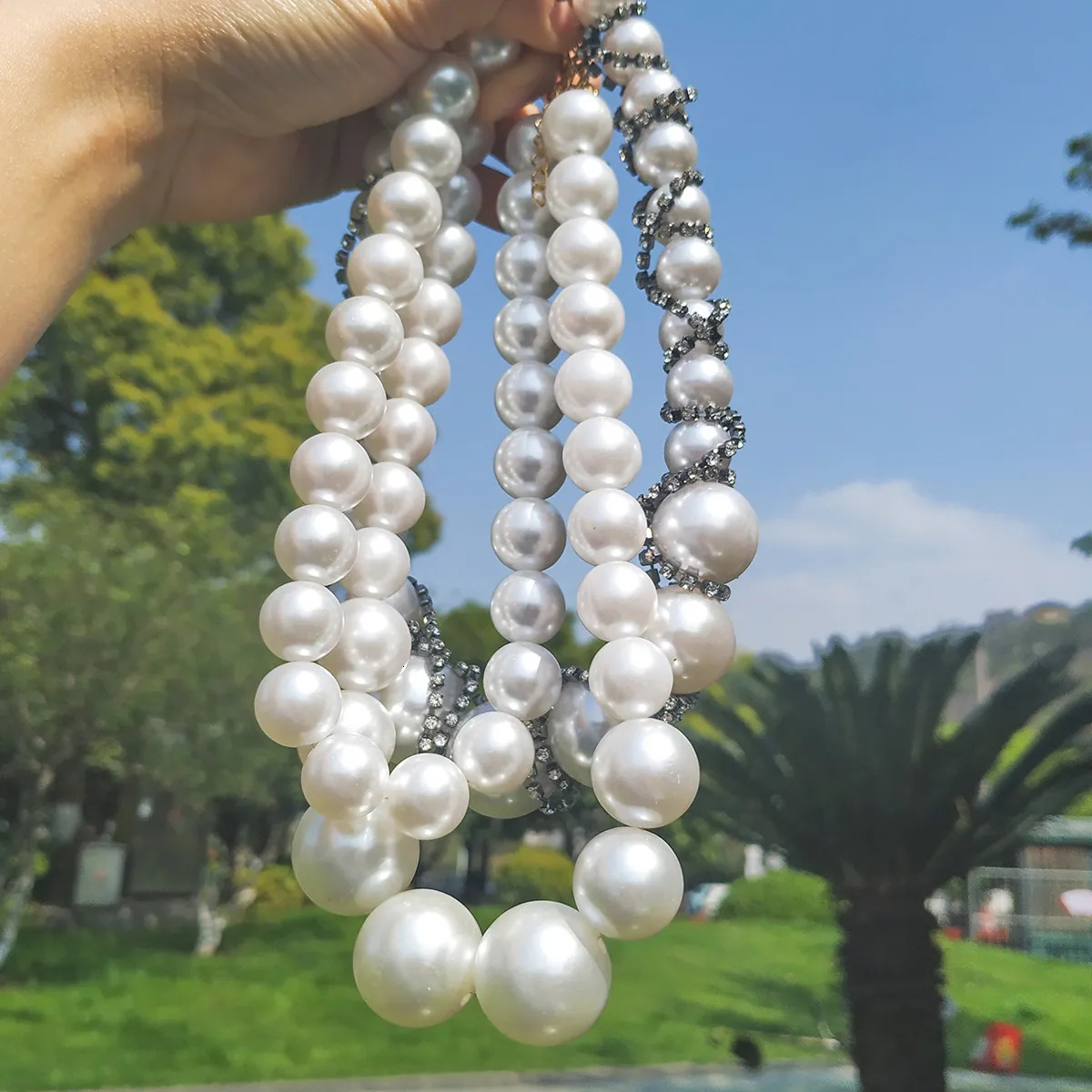 Chokers Vedawas Bright Artificial Pearl Necklace for Women Party 2023 Trend Jewelry 231010