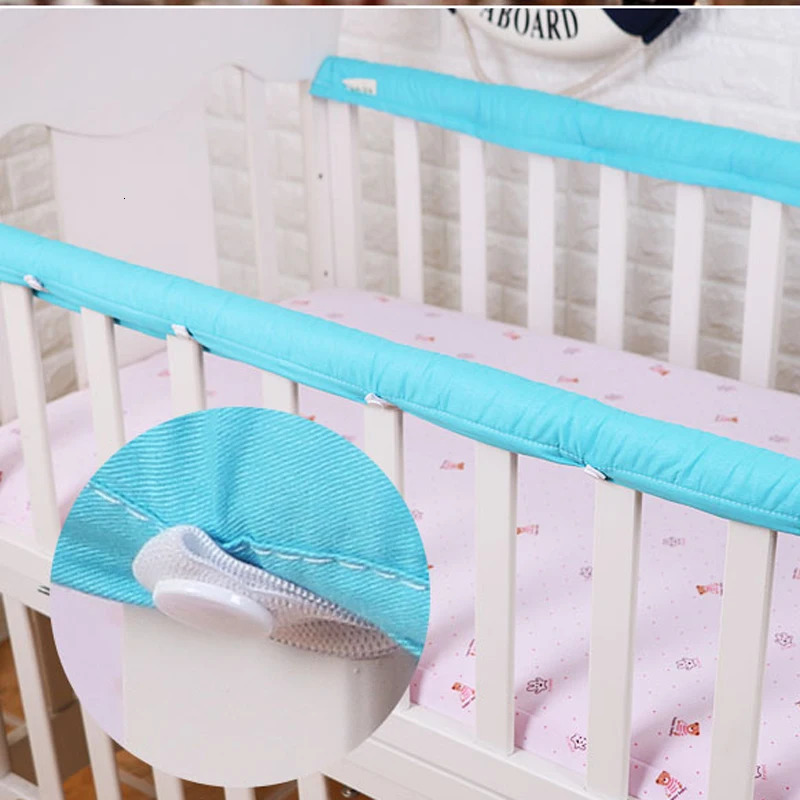 Bedding Sets 1 Pair Baby Bed Bumper Strip Breathable Crib Guardrails Protector 5 Colors Cot Bar For born Toddler Safety 231010