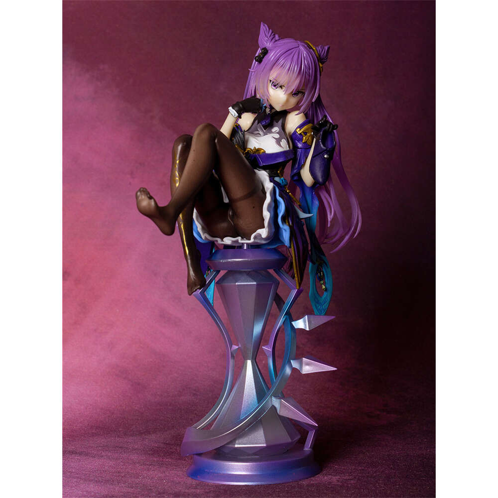 Mascot Costumes Keqing 18cm Anime Figures 1/7 Scale Genshined Impact Exquisite Pvc Action Figurine Kawaii Collectible Model Toys Gifts Ornament