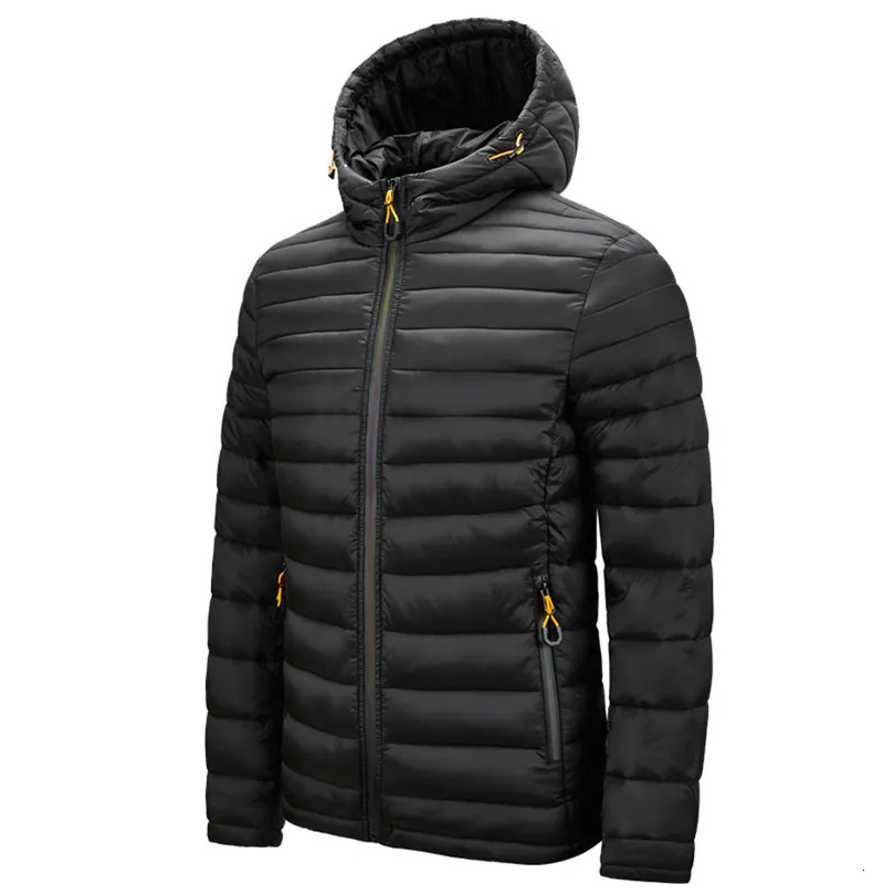 Men's Down Parkas Lightweight Padded Jackets For Men Male Coat Hooded Padding Plus Size 5XL 6XL Male Clothing 231010