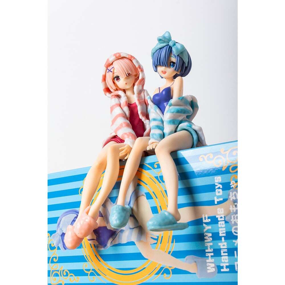 Mascot Costumes 14cm Noodle Stopper Anime Figure Re Zero Starting Life in Another World Rem Ram Action Figure Ram Rem Home Clothes Figurine Toys