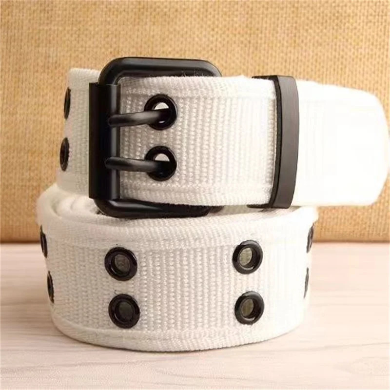 Other Fashion Accessories Men Brown Buckle Belt Men's And Women's Work Clothes Fashion Tactical Red Waistband Youth Canvas Belt Tend 23