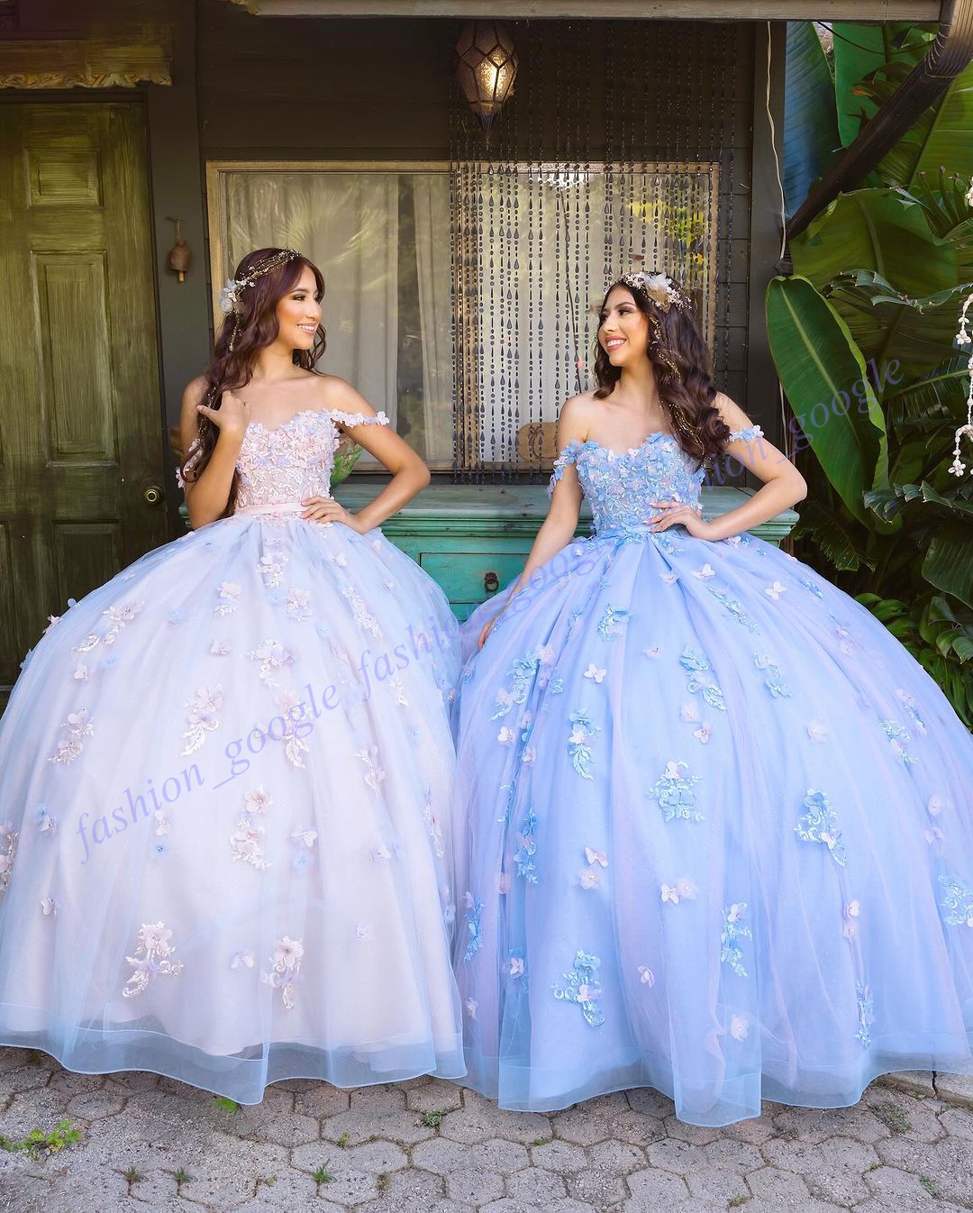 Fairytale Princess Quinceanera Dress 2024 3D ral Contrasting Colors Charro Mexican Quince Sweet 15/16 Birthday Party Gown for 15th Girl Drama Winter F