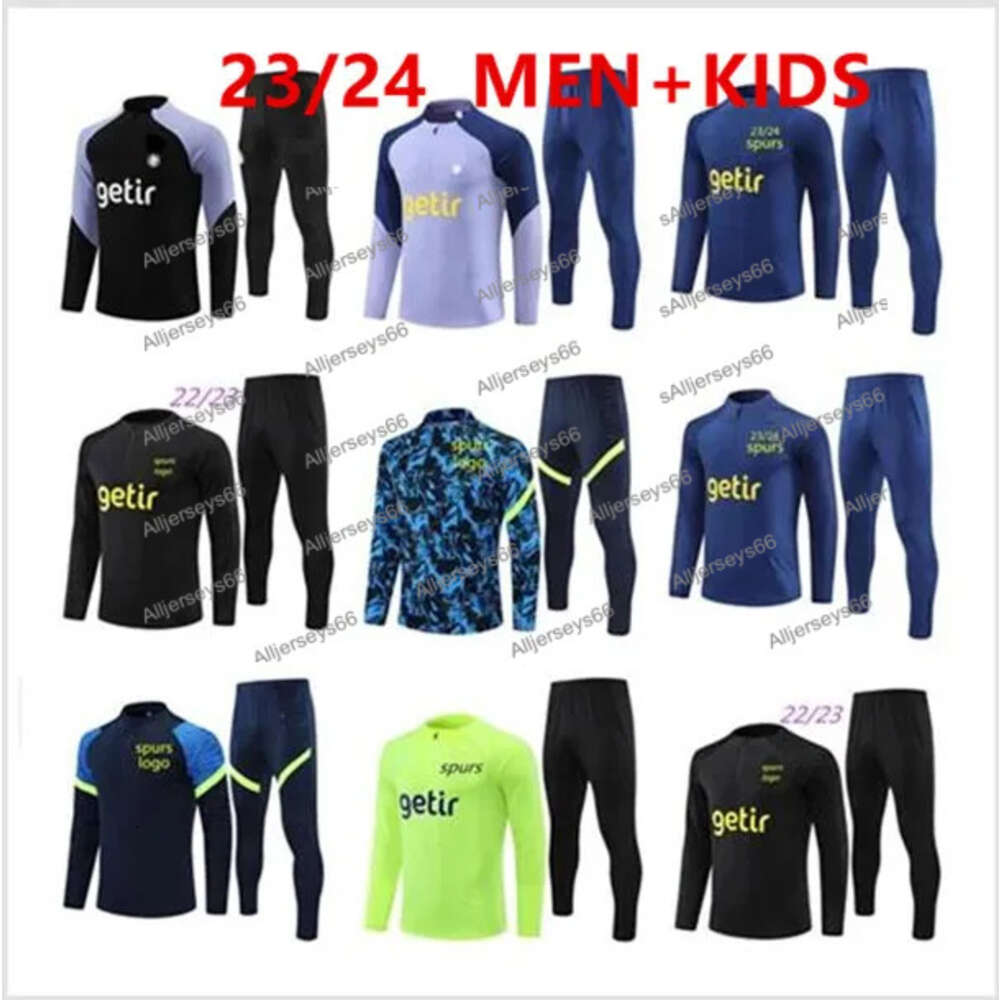 23 /24 Hot Spurs Soccer Tracksuit Set Training Suit 21/22 Tottenham Long Sleeve Kane Tracksuit Football Jacket Chandal Futbol Adult And_Soccer Jacket