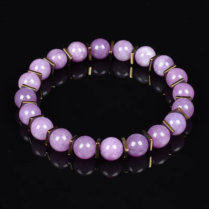 Charm Bracelets Grey Labradorite Bead Natural Stone And Golden Hematite Square Slice Bracelet Moonstone Men Women High Guality Jewelry 231011