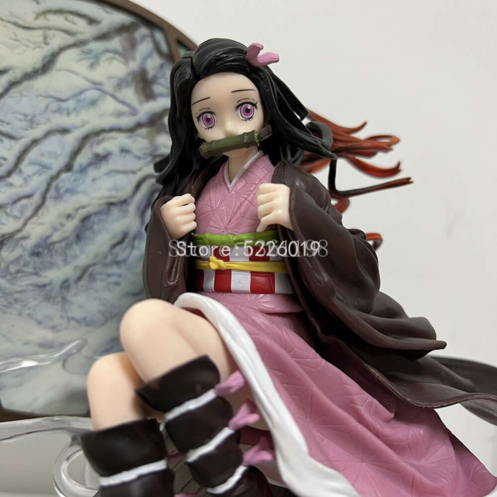 Mascot Costumes 23cm Demon Slayer Anime Figure Kochou Shinobu Figure Kanroji Mitsuri Action Figure Kimetsu No Yaiba Figurine Collection Doll Toy