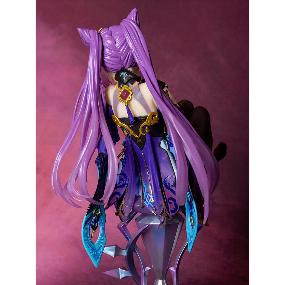 Mascot Costumes Keqing 18cm Anime Figures 1/7 Scale Genshined Impact Exquisite Pvc Action Figurine Kawaii Collectible Model Toys Gifts Ornament