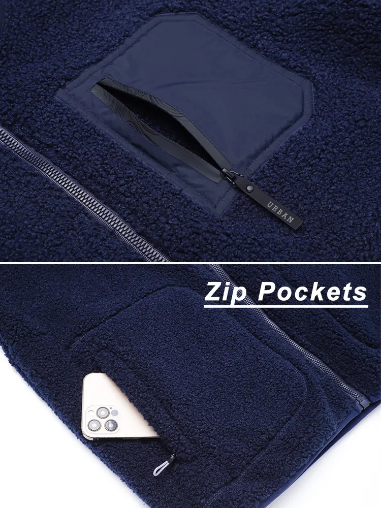 Men's Jackets 2023 Winter Jacket Korean Fashion Stand Collar Zip Pockets Thicken Fleece Lined Warm Coat 231010