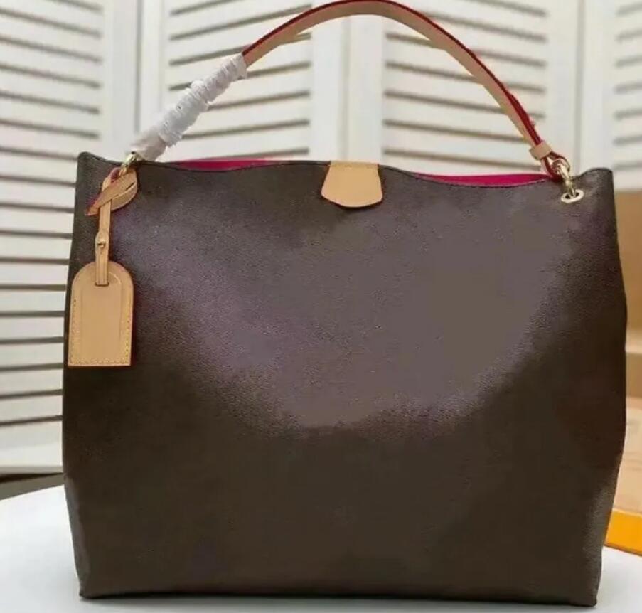 GRACEFUL bag 43704 MM Hobo Classic purse Leather Handbags Fashion Women Single Handle Tote Shopping Bags 39x12x34cm