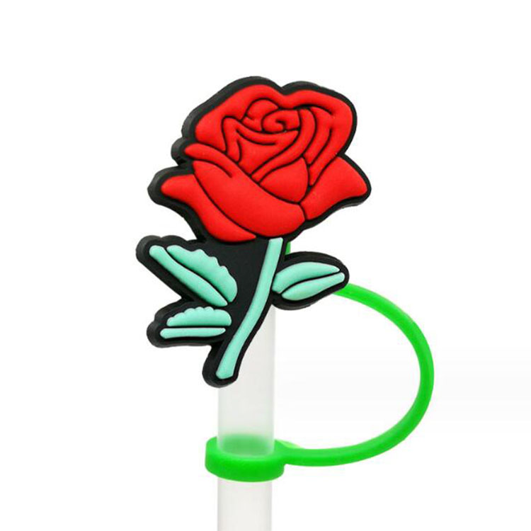 wers styles toppers cover cap colorfuls Pvc straw protection sheath dust plug for 7-8mm drink straws charms