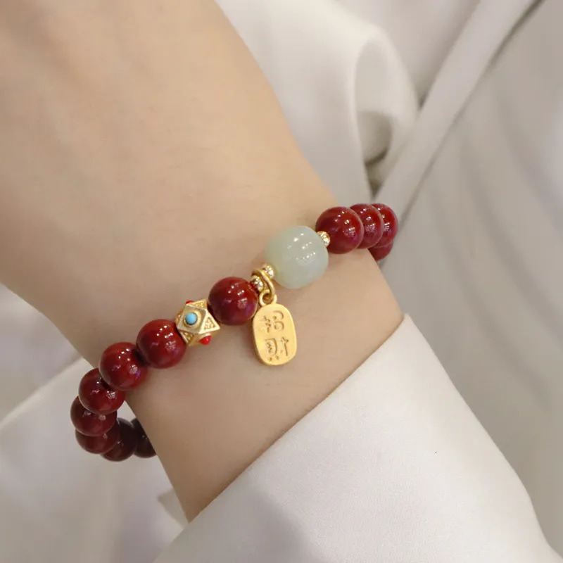 Charm Bracelets Lucky Wealth Red String Transport Bead Bracelet Bangle Handmade Adjustable Attract Money for Women Men 231011