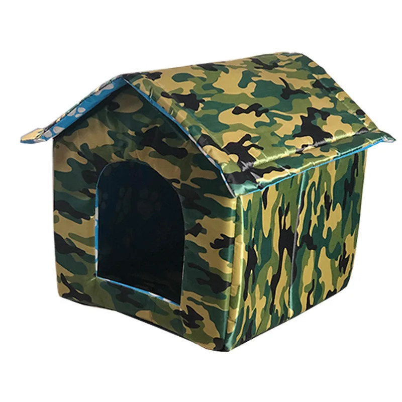 Cat Beds Furniture Foldable Cat House Outdoor Waterproof Pet House for Small Dogs Kitten Puppy Cave Nest with Pets Pad Dog Cat Bed Tent Supplies 23101