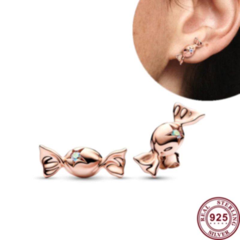 New Silver Shining Flying Swallow Set Love Heart S925 Snake Women's Mother's Day Earrings Festival DIY Charm Jewelry