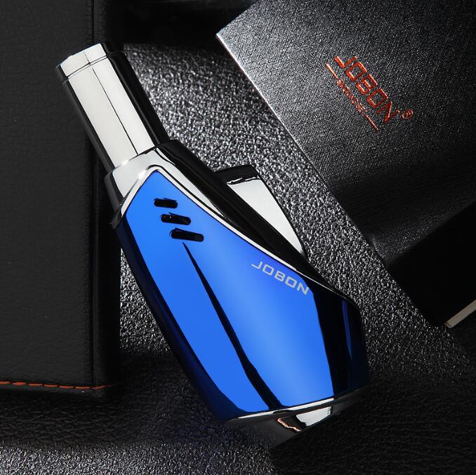 Latest oval Torch Jet Inflatable Butane Straight Lighter Windproof No Gas For Camping BBQ Barbecue picnic Cigarette Smoking Kitchen Tool W260202